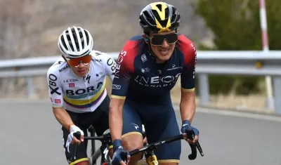 Richard Carapaz y Sergio Higuita. 