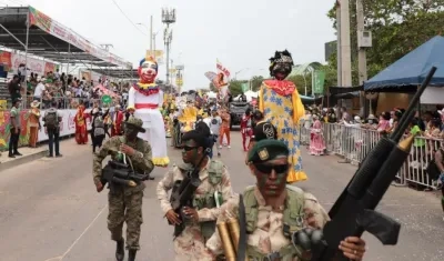 El primer bloque de la Batalla de Flores 2022.