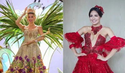 Las Reinas Valeria Charris y Paula Sarmiento,