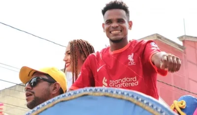 'Lucho Díaz' en pleno goce del Carnaval.