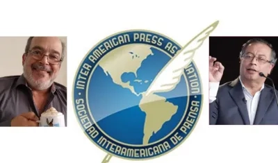 El periodista David Ghitis, a la izquierda, en la otra foto el candidato Gustavo Petro.