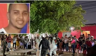 Carlos Andrés Rolón Jiménez, foto recuadro, fue asesinado en el barrio Pumarejo de Soledad.