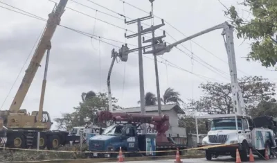 Trabajos de la empresa Air-e. 