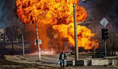 Una de las ciudades ucranianas bombardeadas.