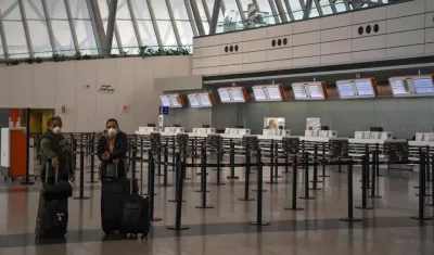 Aeropuerto Internacional de carrasco, en Montevideo. 