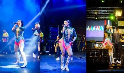 Amaya en plena actuación.