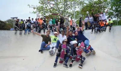 El Alcalde Jaime Pumarejo, en el lanzamiento de las Escuelas Deportivas. 