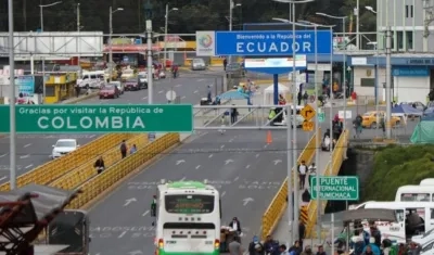 Frontera entre Colombia y Ecuador. 