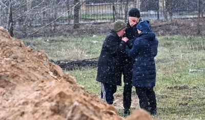 Imagen de la fosa común hallada.