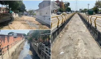 Algunos de los arroyos que vienen siendo limpiados en Barranquilla. 