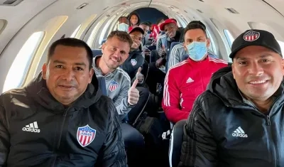 La delegación rojiblanca.