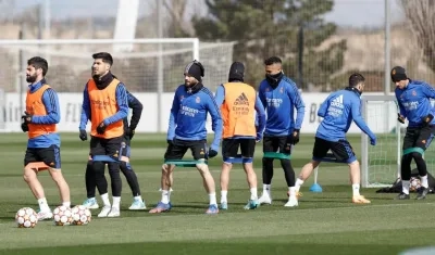 Entrenamiento del Real Madrid.