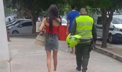 Mujer trans capturada.