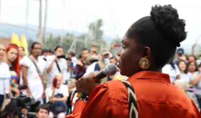 La candidata a la Vicepresidencia, Francia Márquez.