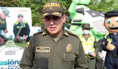 Edwin Álvarez, Comandante Operativo de Policía de Atlántico.