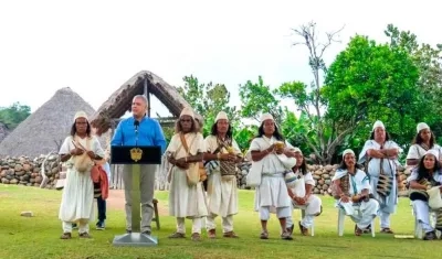 El Presidente Iván Duque durante el lanzamiento del proyecto.