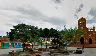 Aspecto de Abriaquí, occidente de Antioquia.