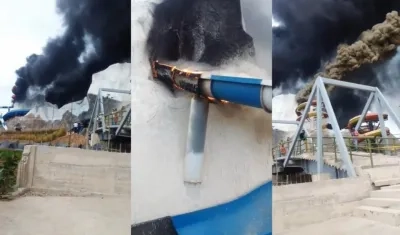 Imágenes del incendio.