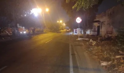 Lugar del accidente en Soledad.