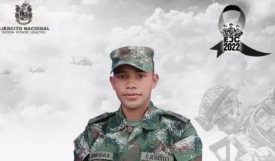 El soldado Iván Andrés Gamarra.