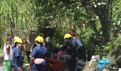 zona de la tragedia.