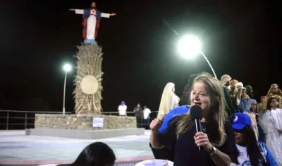 La Gobernadora Elsa Noguera durante la inauguración.
