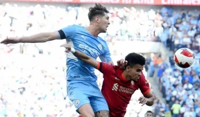 Luis Díaz en acción de partido. 