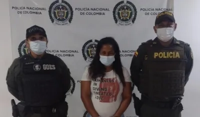 Elizabeth Fontalvo Charris, la capturada.