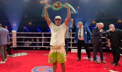 El boxeador colombiano Óscar Rivas.