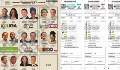 Tarjetón y formulario E-14 para elecciones presidenciales.