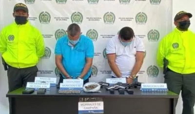 Los dos hombres fueron capturados por la Policía. 