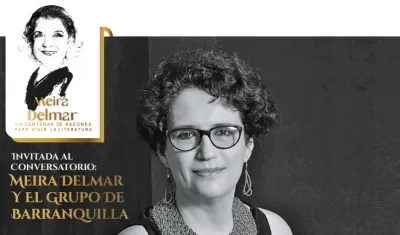 Imagen del evento con la poetista Patricia Iriarte.