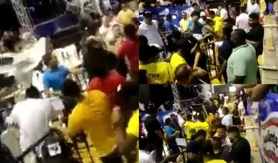 Imágenes de la pelea. 