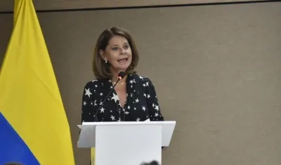 La Vicepresidenta y Canciller de la República, Marta Lucía Ramírez, en Barranquilla