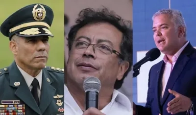 General Zapateiro, Gustavo Petro e Iván Duque.