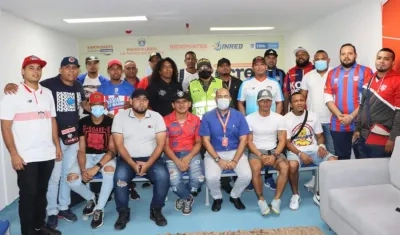 Registro de la reunión entre hinchas y la Alcaldía de Santa Marta. 