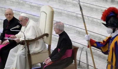 El Papa Francisco en una audiencia con los participantes en una peregrinación pastoral de la localidad italiana de Treviglio (norte). 