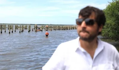 El Alcalde Jaime Pumarejo visitando las obras.