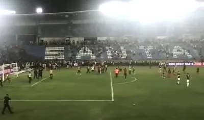 Momentos de los disturbios.