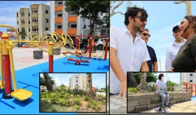 El Alcalde Jaime Pumarejo en la entraga en El Tabor y La Cumbre de los 760 metros cuadrados de esparcimiento a la comunidad.