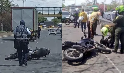 El lugar del accidente en la calle 30.
