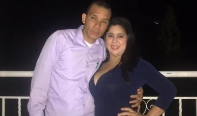 Karen Hernández y su esposo Deivi Mármol. 