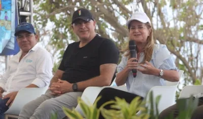 Wilman Vargas, Christian Daes y Elsa Noguera.