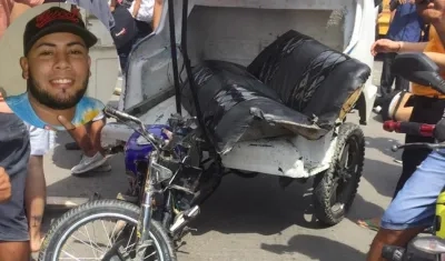 Osmer Ismael conducía este motocarro al momento del accidente. 