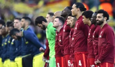 Los jugadores del Liverpool.