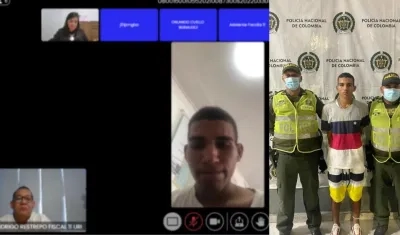 Roberto Junior Guerrero Ruíz durante la audiencia virtual de este viernes. 