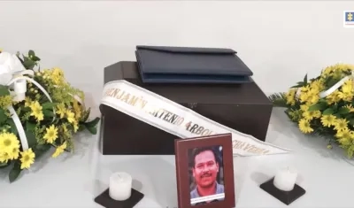 Los restos entregados a los familiares.