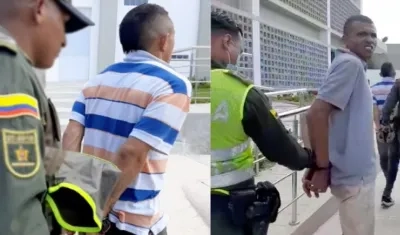 Los dos presuntos sicarios de 'Los Costeños' capturados. 