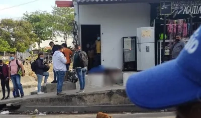 Diagonal 56 con carrera 24, lugar donde ocurrió el crimen. 