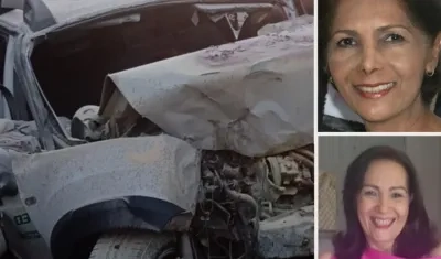 Así quedó la camioneta en la que viajaba la exdelegada Yadira Del Toro y su hermana Rocío.